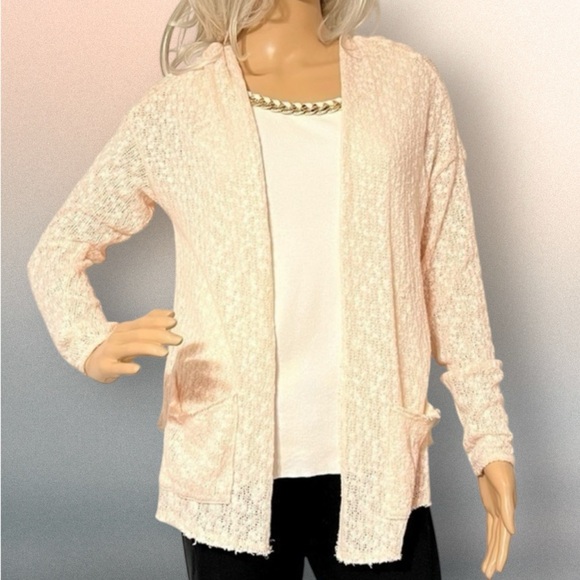 HOLLISTER Pink Cardigan Ladies Sweater Medium/Large - Picture 1 of 16